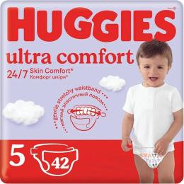 Підгузки Huggies Ultra Comfort 5 (12-22 кг) Jumbo 42 шт (5029053567884_5029053567594)