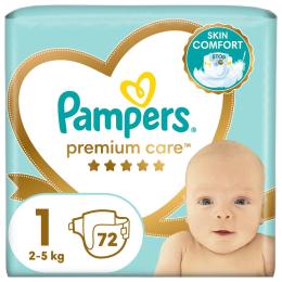 Підгузки Pampers Premium Care Розмір 1 (2-5 кг) 72 шт (8006540858073)