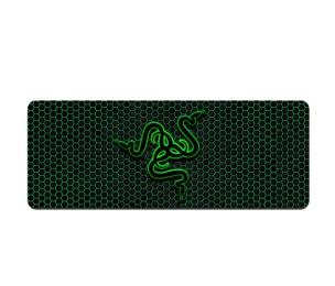 Килимок для мишки Voltronic RAZER 26 Black Green 400x900 з боковою прошивкою, товщина 2 мм