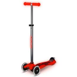 Самокат Micro Maxi Deluxe Glow LED Red