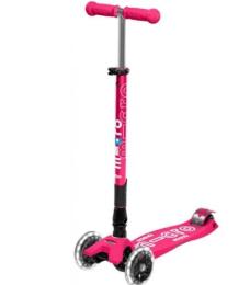 Самокат Micro Maxi Deluxe LED Pink