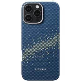 Чохол-накладка Pitaka Tactile Woven Case StarPeak для iPhone 16 Pro Dark Blue Milky Way Galaxy (KI1601PMYG)