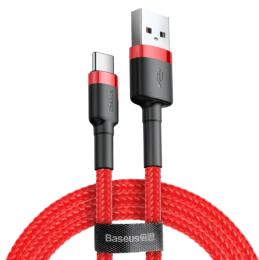 Дата-кабель Baseus Cafule CATKLF-C09 2m USB (тато) - USB Type C (тато) Red 2A
