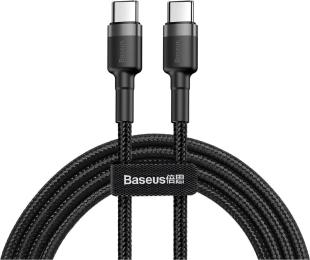 Дата-кабель Baseus Cafule CATKLF-GG1 USB Type C (тато) - USB Type C (тато) 1m Black Gray