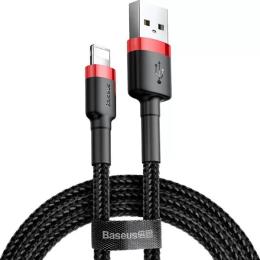 Дата-кабель Baseus Cafule CALKLF-C19 2m USB(тато) - Lightning(тато) Black Red