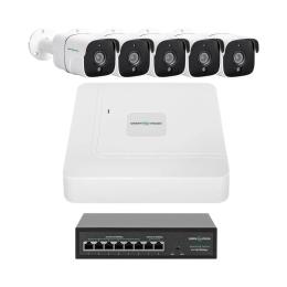 Комплект відеонагляду GreenVision GV-IP-K-W87/05 5MP White 5 камер (LP29481)