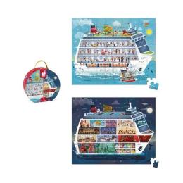 Пазл Janod Круїзний лайнер J02726 двосторонній