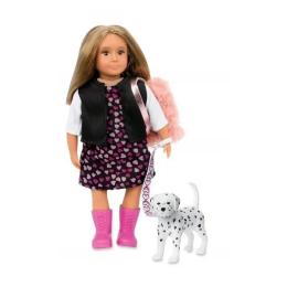 Лялька LORI Гіа з собачкою Далматинець LO31058Z 15 см