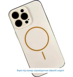Чохол-накладка Infinity AG Glass MagSafe Frame for Apple iPhone 16 Beige + захист камери