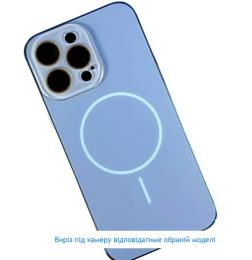 Чохол-накладка Infinity AG Glass MagSafe Frame for Apple iPhone 16 Blue + захист камери