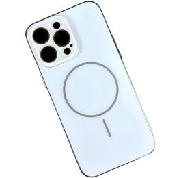 Чохол-накладка Infinity AG Glass MagSafe Frame for Apple iPhone 16 Pro White + захист камери