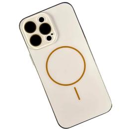 Чохол-накладка Infinity AG Glass MagSafe Frame for Apple iPhone 16 Pro Beige + захист камери