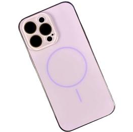 Чохол-накладка Infinity AG Glass MagSafe Frame for Apple iPhone 16 Pro Pink + захист камери