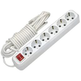 Мережевий фільтр Makel 00000027862 White ззаземленнямтавимикачем