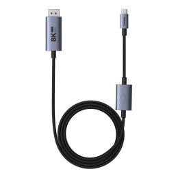Відео-кабель Baseus High Definition Series Type-C (тато)  -  DP (тато) 8K Adapter Cable, 1.5 м Black Gray (B0063370D111-02)
