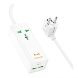 Мережевий фільтр Hoco AC9A Talent White PD30W(1C2A with 1 socket)