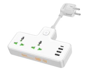 Мережевий фільтр Hoco AC11A Voyage 2-position expansion socket White (1C3A)