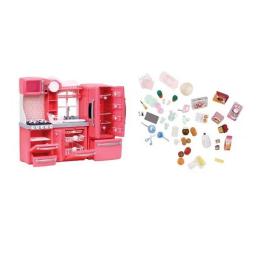 Іграшкові меблі для ляльок Our Generation BD37365Z Pink набір в Кухня для гурманів, 94 аксесуара