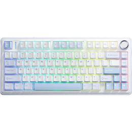 Клавіатура Aula F75 Gasket Greywood V3 switch Hot-Swap Blue White Eng / Ukr