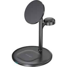Бездротовий зарядний пристрій Choetech 3-in-1 Magnetic Wireless Fast Charger Black (T585-F-101-CCBK)
