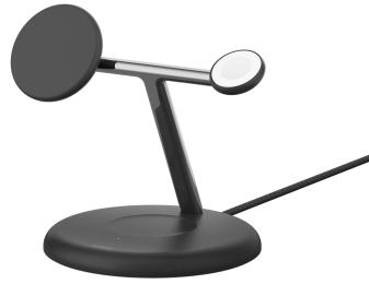 Бездротовий зарядний пристрій Belkin 3в1 Magnetic Adjustable Pad Qi2 Black (WIZ023VFBK)