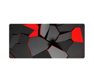 Килимок для мишки Voltronic Abstraction 3D Black Red 300x600 з боковою прошивкою, товщина 2 мм