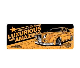 Килимок для мишки Voltronic Luxurious and Amazinc Black Yellow 300 x 700, товщина 2 мм