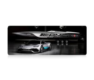 Килимок для мишки Voltronic Mercedes-AMG Gray 300x700 з боковою прошивкою, товщина 2 мм