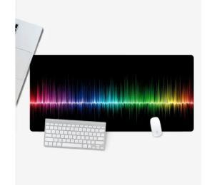 Килимок для мишки Voltronic Colorful sound waves Black 300х800 тканинний з боковою прошивкою, товщина 2 мм