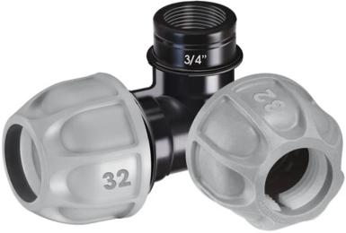 Трійник Claber ПЕ 25x1/2В кутовий (904270000)