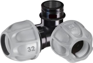 Трійник Claber ПЕ 32 * 3 / 4В кутовий (904260000)