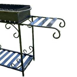 Полиця-стіл Mzavod для мангалів з дровницею на 15-20 шампурів