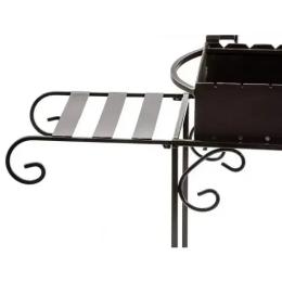 Полиця-стіл Mzavod для мангалів з дровницею на 9-12 шампурів