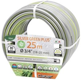 Шланг поливальний 3/4 25м Silver Green Plus, сірий з салатовою полосою