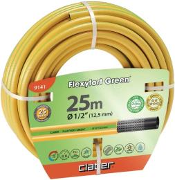 Шланг поливальний 1/2 25м Flexyfort Green, жовтий з зел. полосою