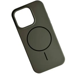 Чохол-накладка Infinity Silicone Case Luxury MagSafe для Apple iPhone 16 Pro Max Gray Green
