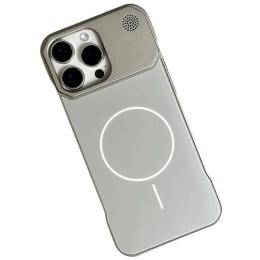 Чохол-накладка Infinity Metal Fameless case Glass MagSafe iPhone 14 Pro Max Gray