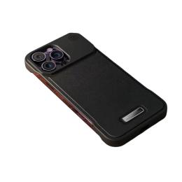 Чохол-накладка Infinity Metal Frameless case Leather MagSafe iPhone 14 Pro Max Black