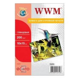 Фотопапір WWM G200.F500 White A6, 500л, глянцевий, 200 г/м2