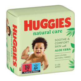 Дитячі вологі серветки Huggies Natural Care 56 х 3 шт (5029053550176)