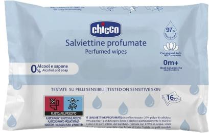 Вологі серветки Chicco з екстрактом лотоса 16 шт (12050.20)
