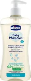 Гель-шампунь для тіла і волосся Chicco Baby Moments Без сліз з екстрактом вівса 500 мл (10594.00)