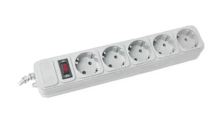 Мережевий фільтр Gembird SPG5-G-10G Dark Gray 220V, 10 м, 5 розеток