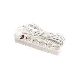 Мережевий фільтр PowerPlant JY-1057/3 White 220V, 7 м, 5 розеток