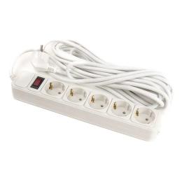 Мережевий фільтр PowerPlant (PPSA10M70S5B) White 7 м, 5 розеток
