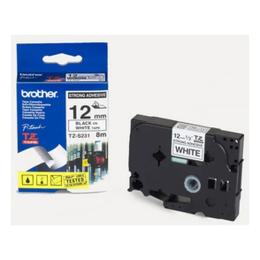 Етикет-стрічка Brother 12mm суперклейка на білому