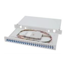 Оптична панель DIGITUS 19 1U, 24xLC duplex, incl, Splice Cass, OS2 Color Pigtails, Adapter
