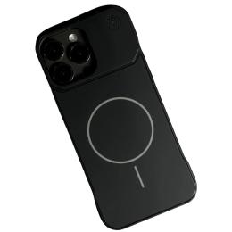 Чохол-накладка Infinity Metal Fameless case Glass MagSafe iPhone 15 Pro Black