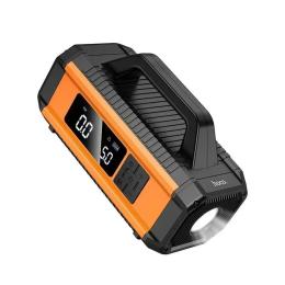 Автономний пусковий пристрій (бустер) Hoco QS4 air pump with emergency start-up Black Orange 10000мА/г 800A