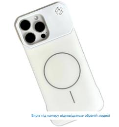 Чохол-накладка Infinity Metal Fameless case Glass MagSafe iPhone 16 White